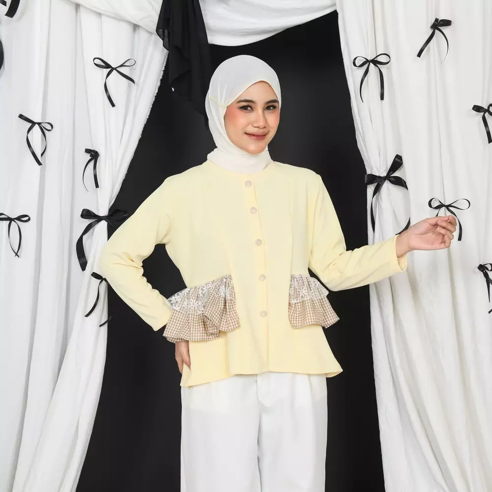 Canna Ruffle Tops - Soft Yellow M19967 R21S4