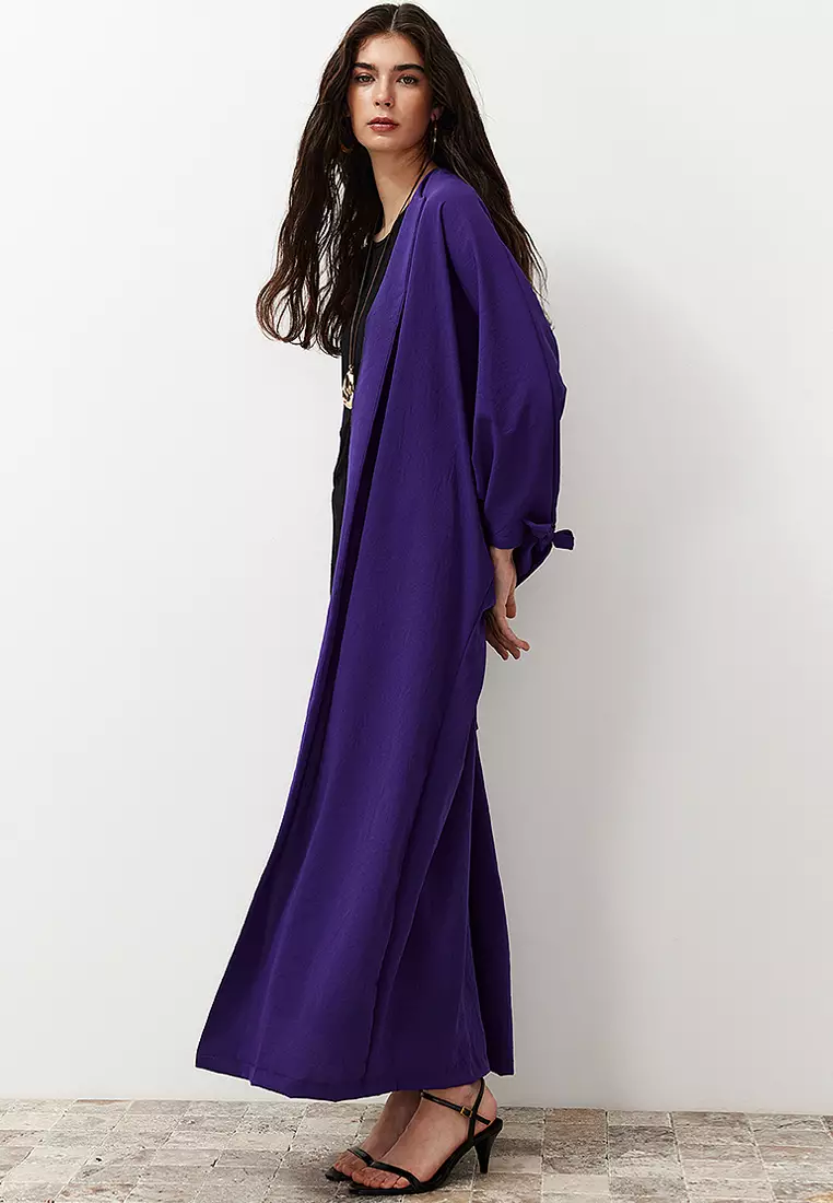 Woven Aerobin Long Cardi Abaya