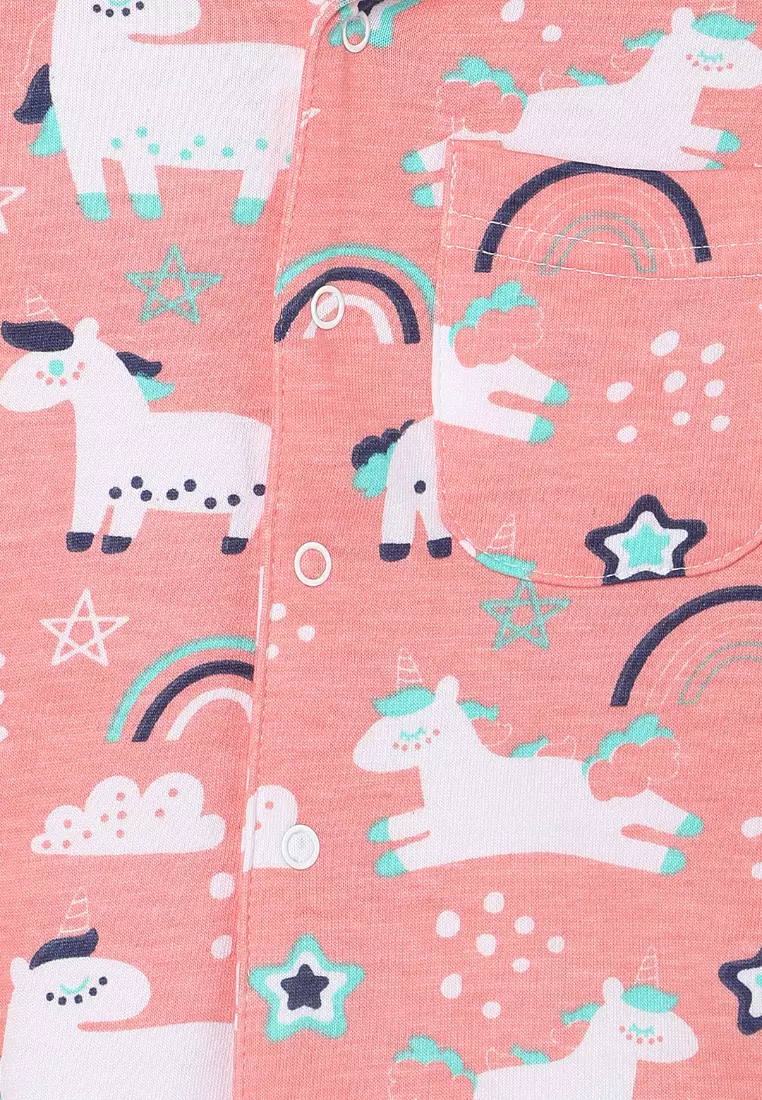Baby And Kids Pajama Nightsuit Set - Magical Unicorn
