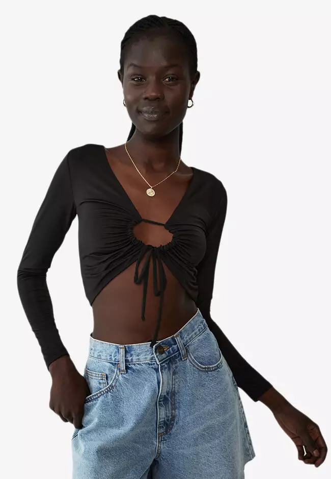 Cotton On Brigitte Tie Front Long Sleeves Top 2024 Buy Cotton On