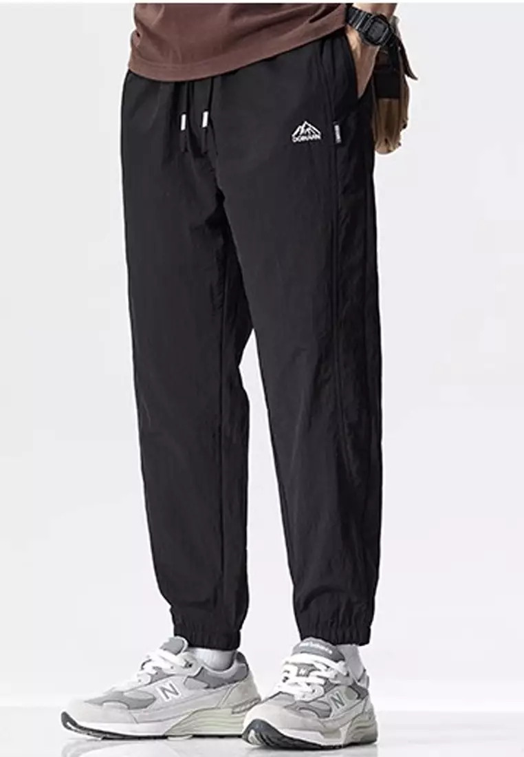 抽繩休閒束腳褲