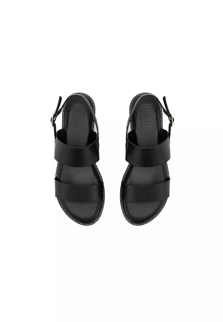 Two strap sandals black hotsell