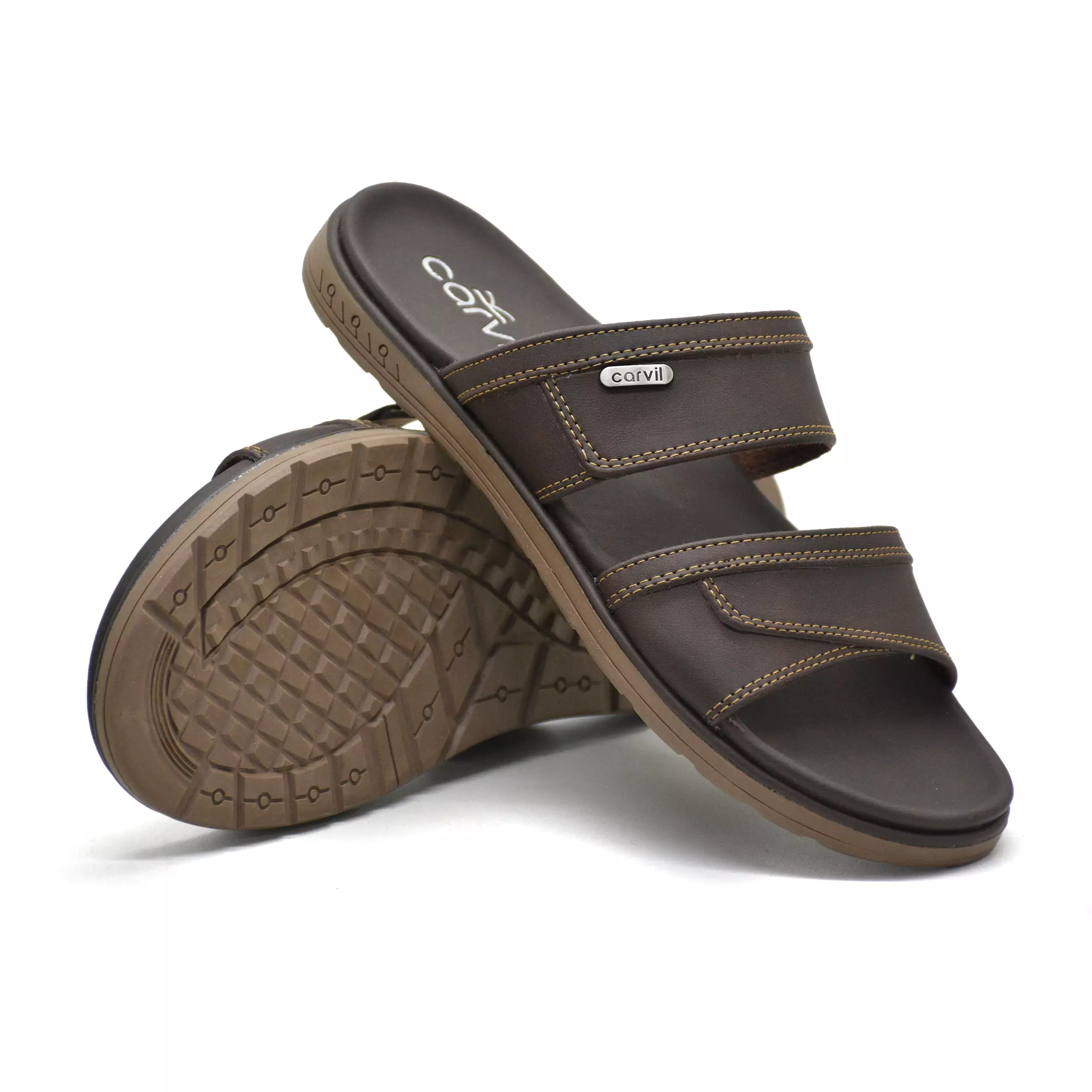 Carvil Sandal Pria Wigan-02 M Dark Brown