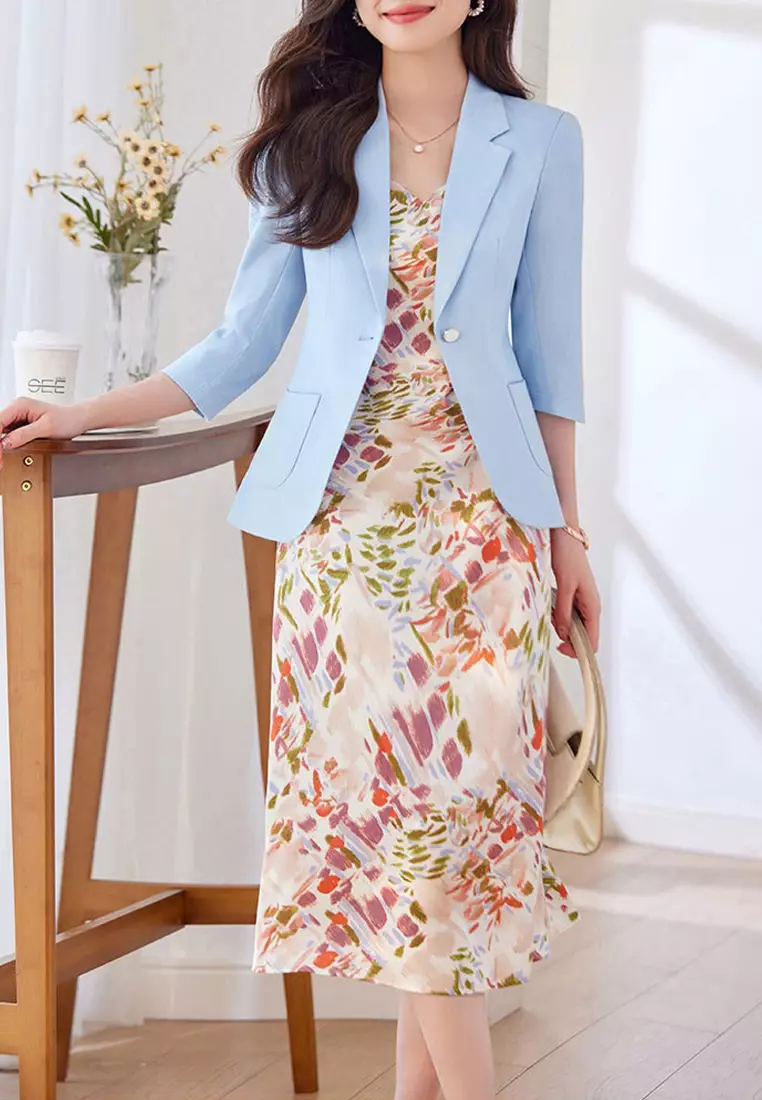 Simple Slim Fit Suit Jacket YGH-EY8909