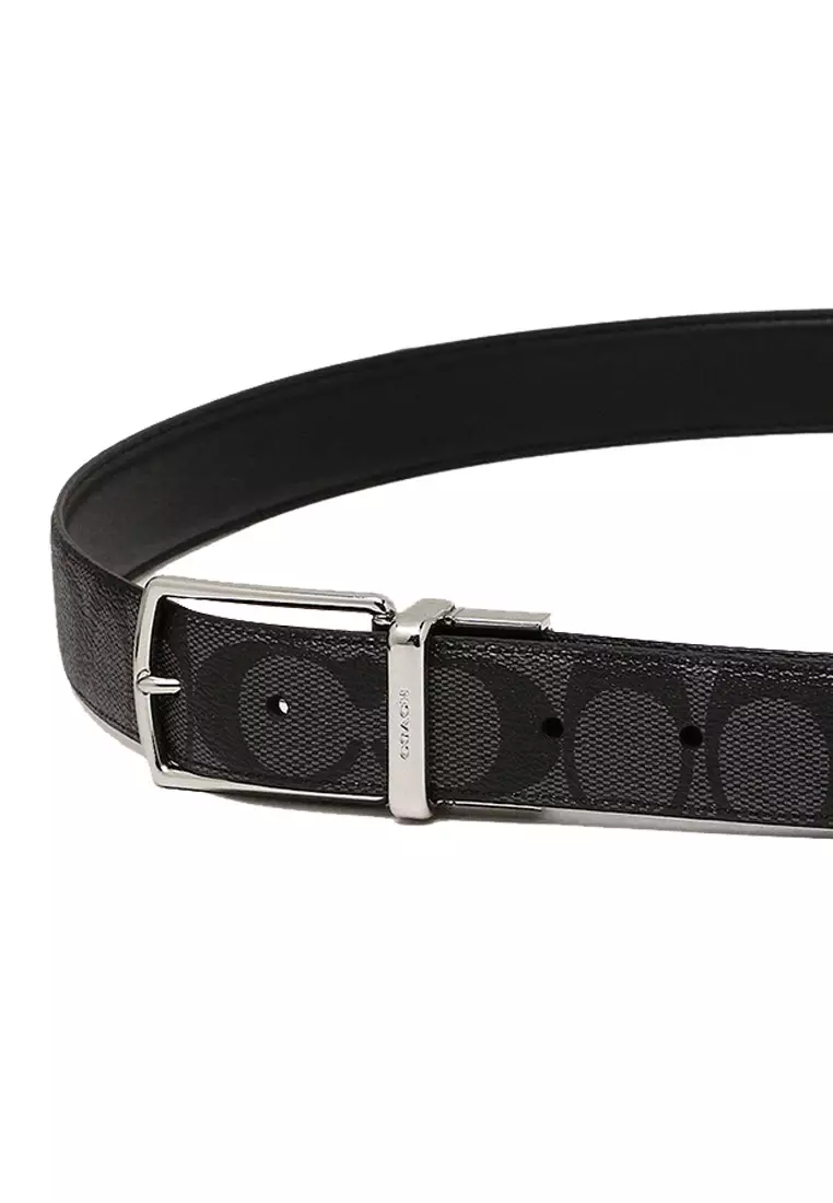 Buy Coach COACH Harness Buckle Cut To Size Reversible Belt, 30 Mm  Charcoal/Black CQ016 in Charcoal/Black 2024 Online