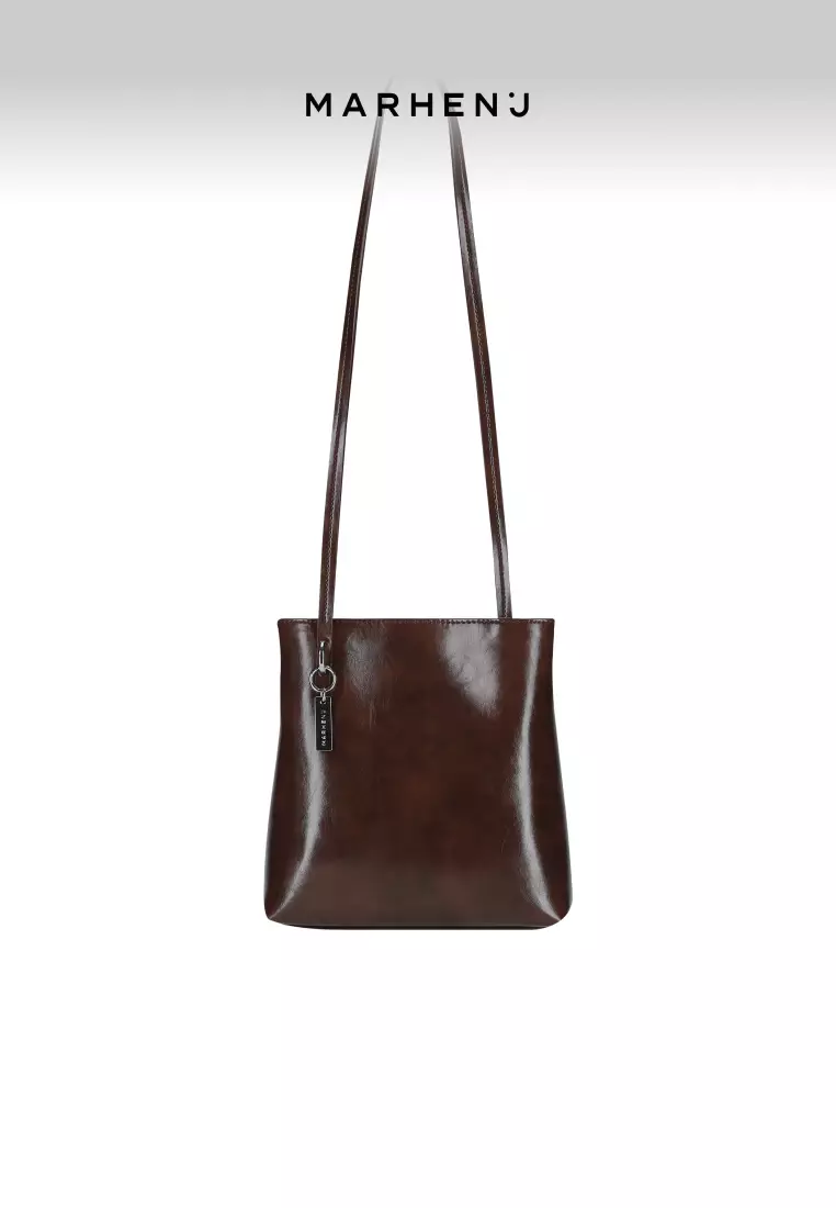 LOME Vegan Leather Shoulder Bag Brown