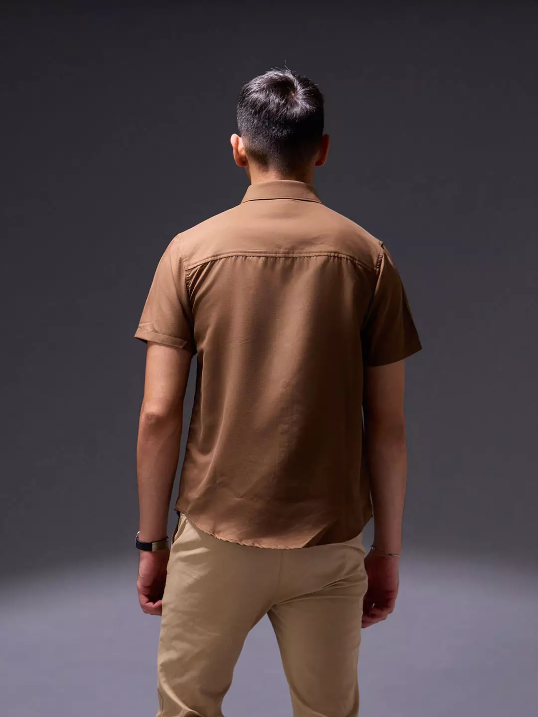 OXCON Easy Shirts Kemeja Tangan Pendek Brown