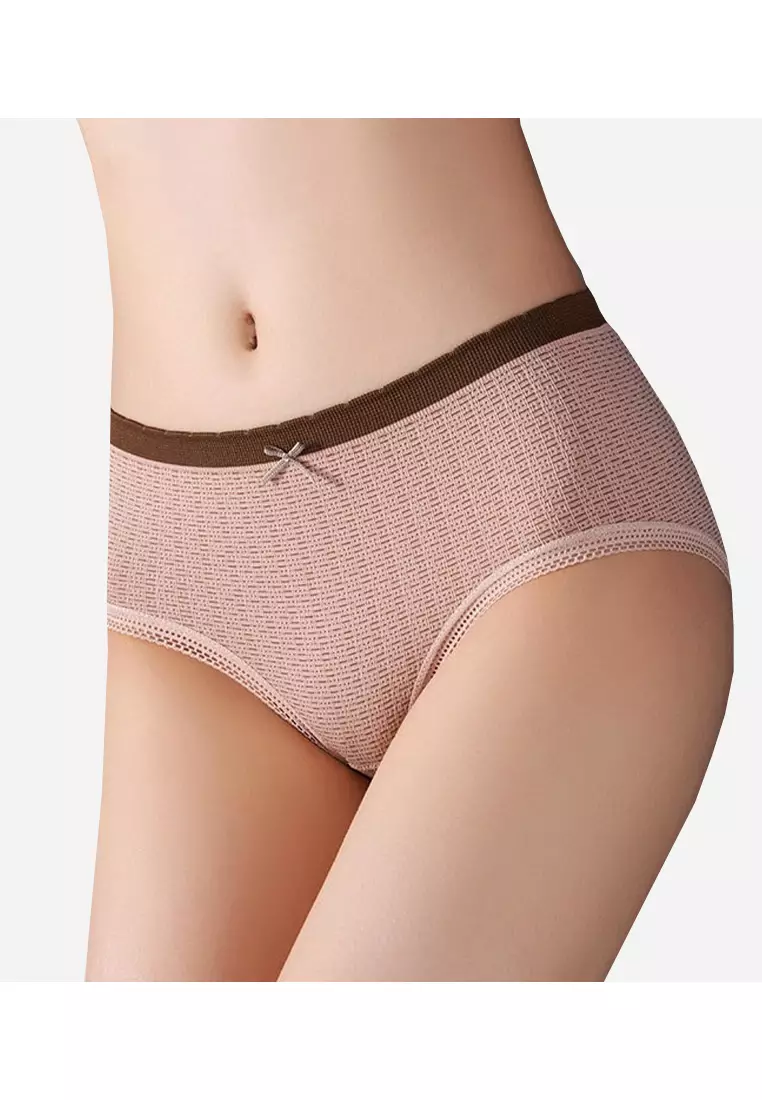 Buy ZITIQUE (Strip Pack) Basic Seamless Breathable Underwear Brown Online