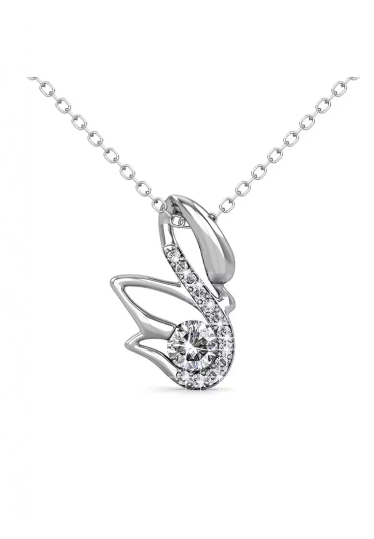 Swan Pendant - Kalung Crystal Swarovski by Her Jewellery