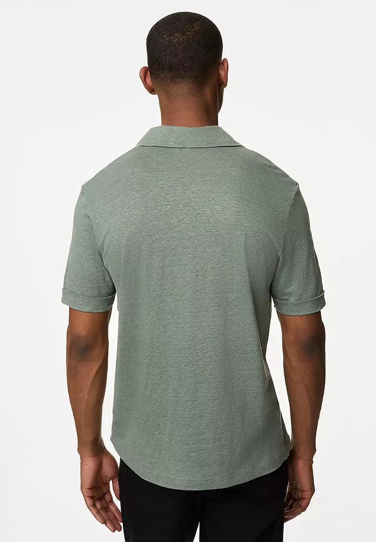 Pure Linen Polo Shirt