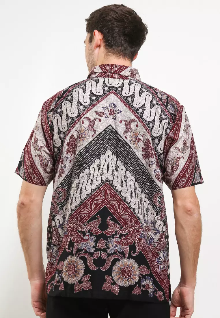 Elton Shirt Kemeja Batik Katun Trikot Lengan Pendek