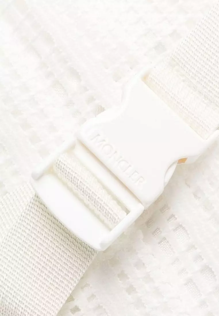 Logo Patch Dress in White