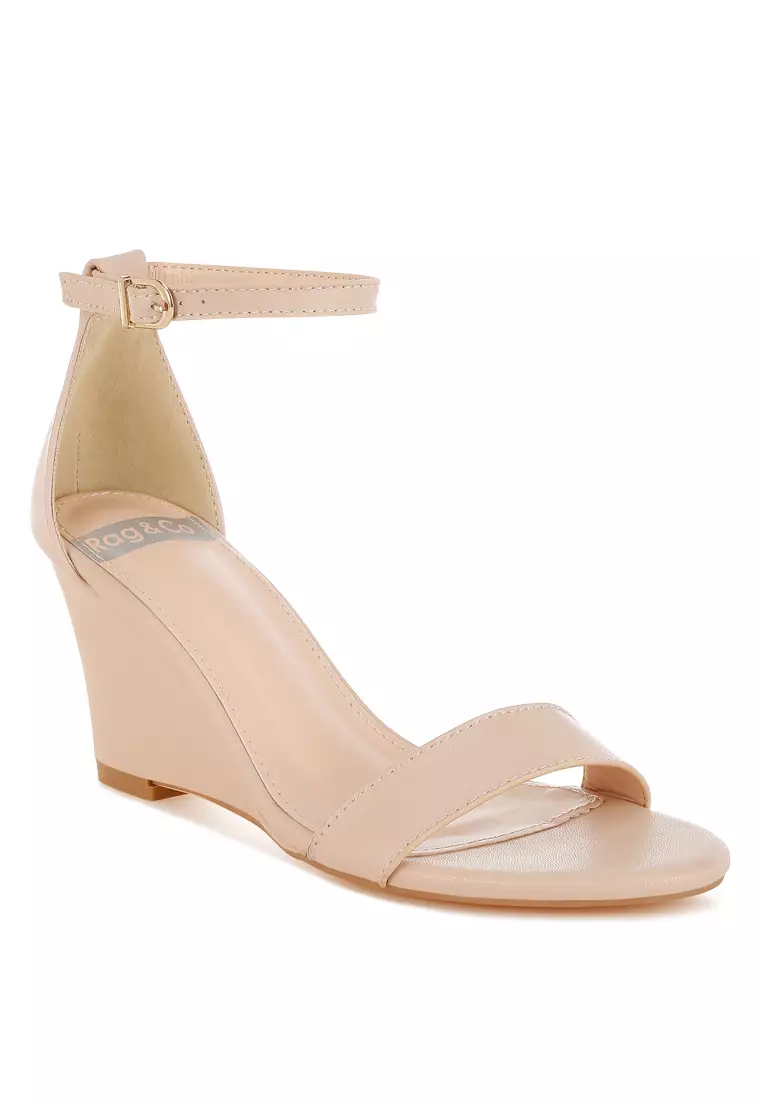 Sandal wedges ramping dari kulit asli