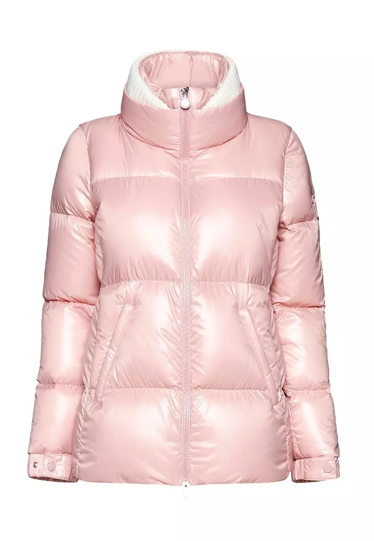Womens pink down jacket clearance
