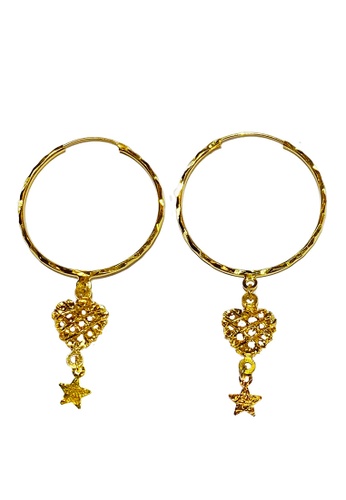 Buy Litz Litz 916 22k Gold Earrings Lge0100 2 17g 21 Online Zalora Singapore