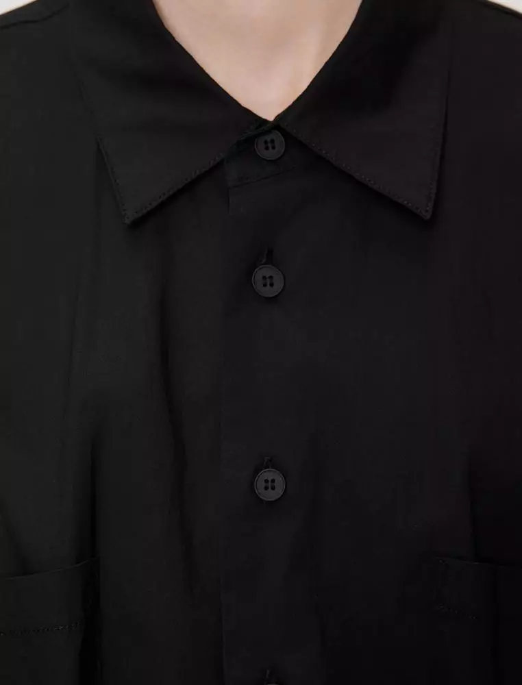 Short Sleeve Collared Utility Jumpsuit