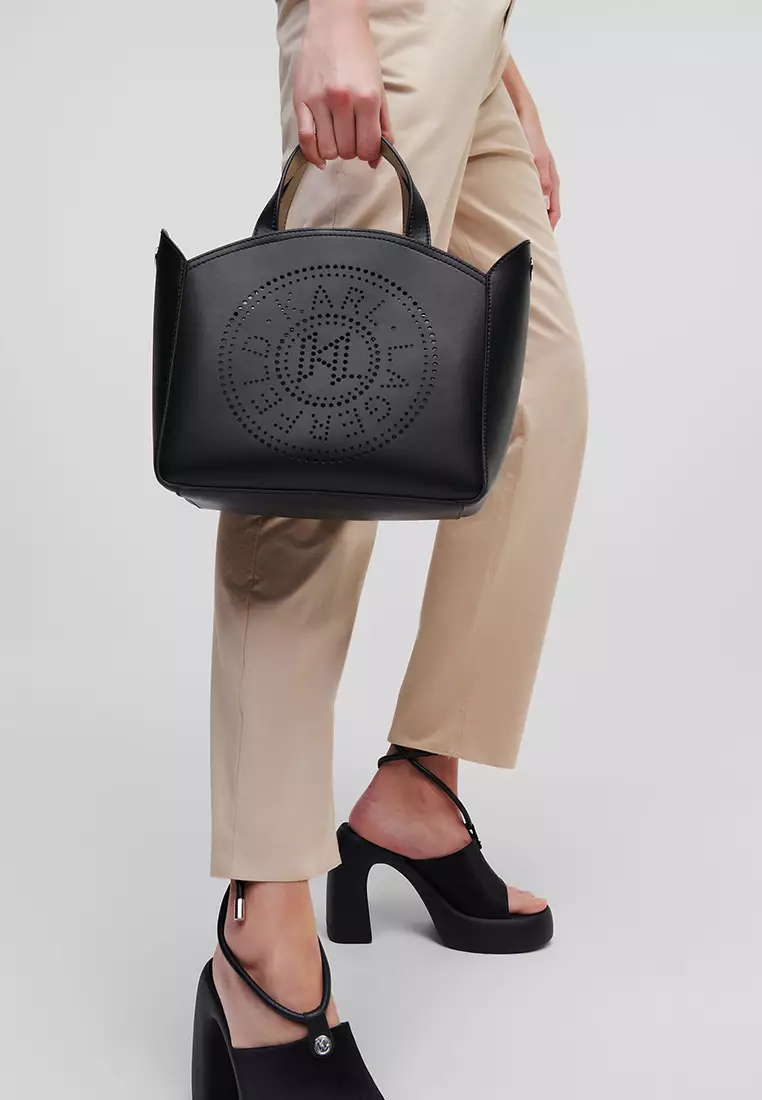 K/Circle Perforated Small Tote Bag
