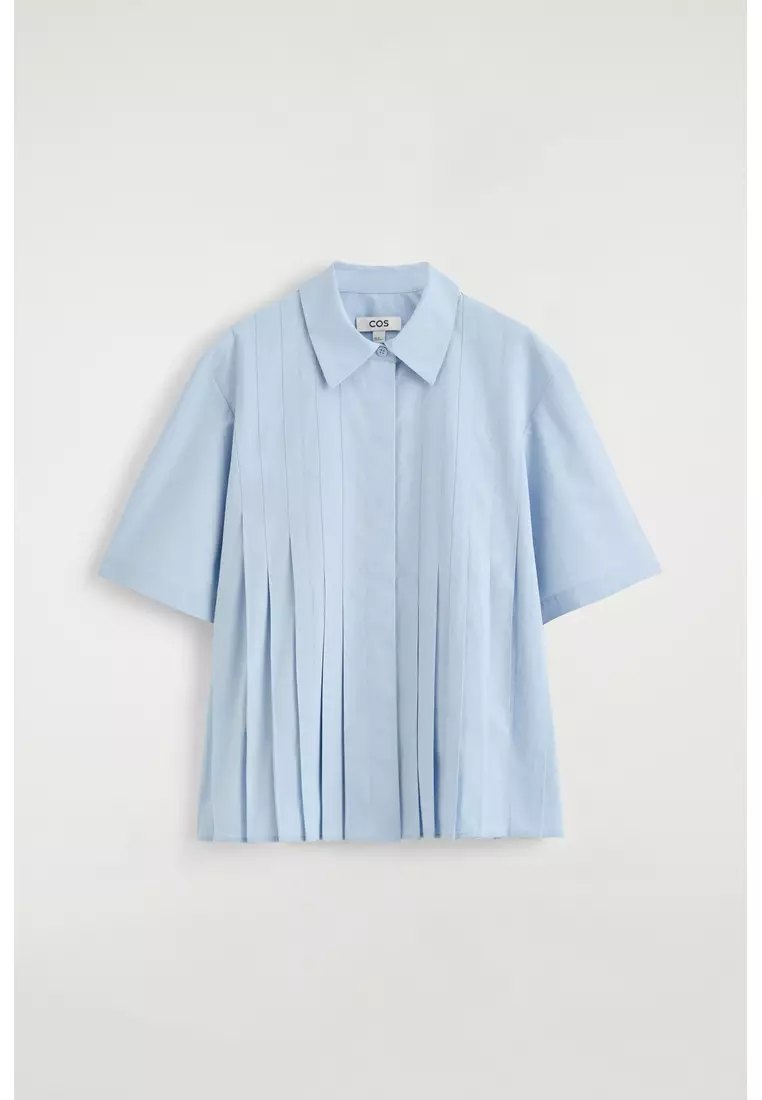 PLEATED COTTON SHIRT