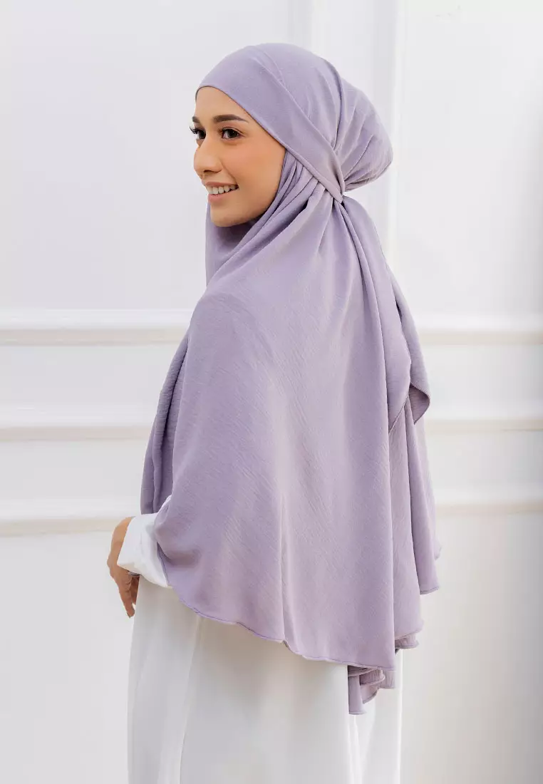 Halima French Khimar Soft Lilac