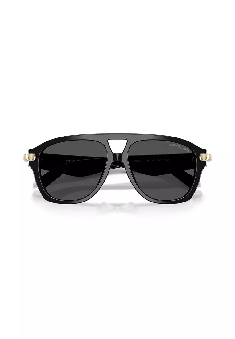 Buy Michael Kors Women Pilot Frame Black Sunglasses, UV Protection