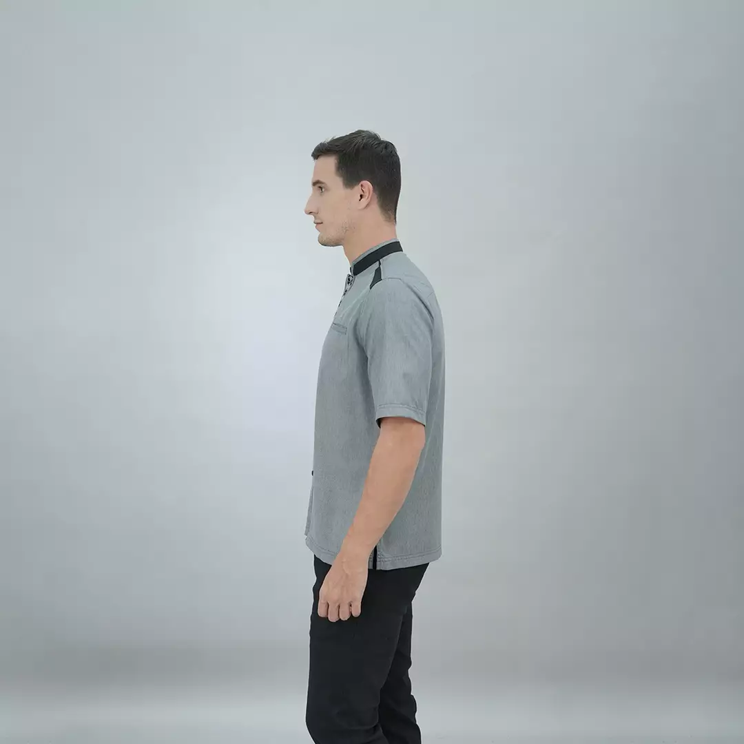 LGS - Baju Koko - Regular Fit - Lengan Pendek - Motif - Polos - Baju Muslim Pria Dewasa - CSH.285.S1162K.397.C