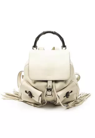 Buy Gucci Pre-Loved Medium Bamboo Tassel Backpack Online  display picture 1