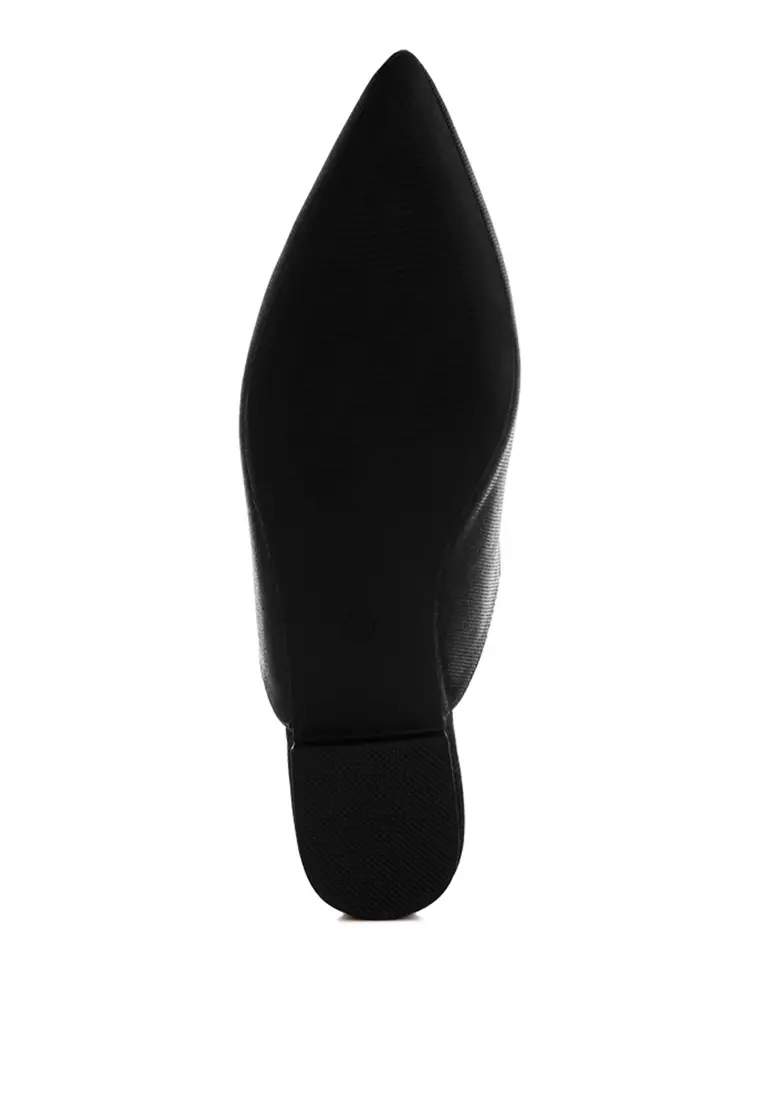 Sandal Selop Berkilau dengan Tali Berlian Imitasi Warna Hitam