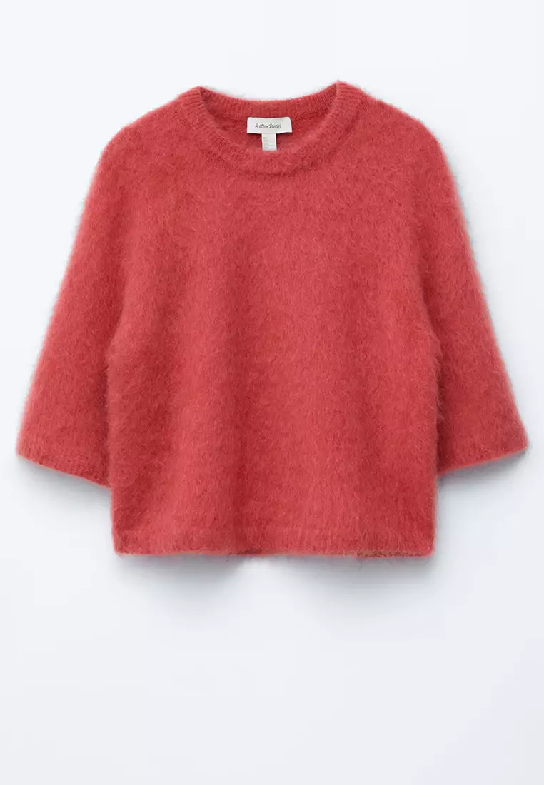 Mohair-Blend Knitted Top