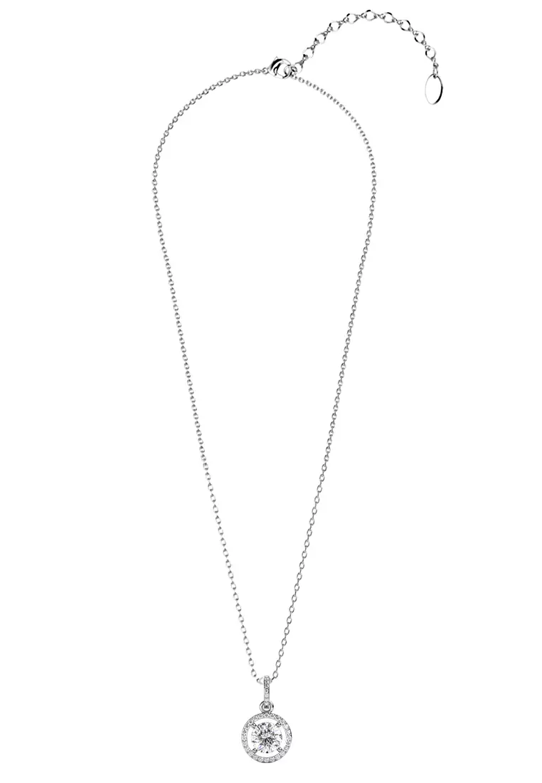 Berlian Moissanite Fantaisie Pendant [GRA CERTIFICATE MOISSANITE DIAMOND] - Kalung 1ct Moissanite Berlian 925 Silver CELESTA by Her Jewellery