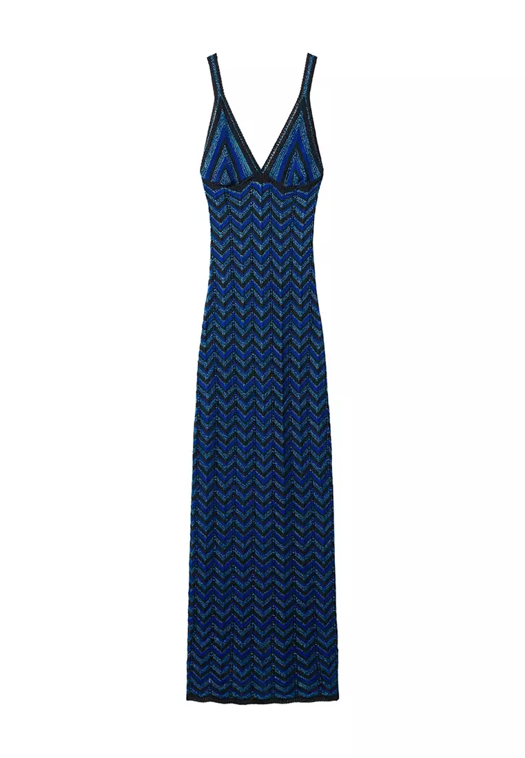 Lurex Geometric Openwork Dress