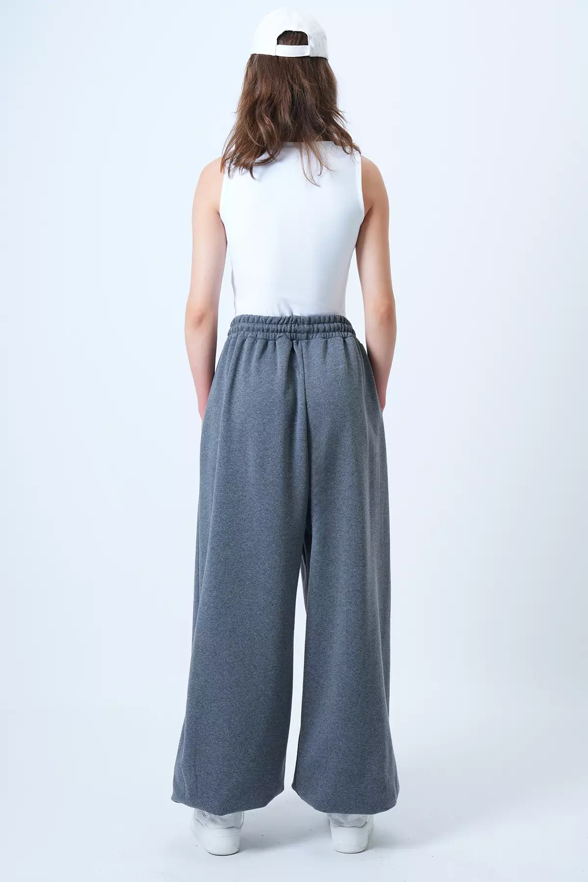 Women'S Anthracite Oversize Jogger Sweatpants Alc-X14610