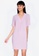 ZALORA BASICS pink Pleat Front Short Sleeve Dress D0286AA956E507GS_1