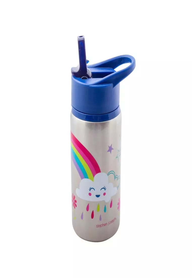 Stephen Joseph Kids Flip Top Water Bottle 10 oz Tritan BPA Free Water Bottle  for Girls