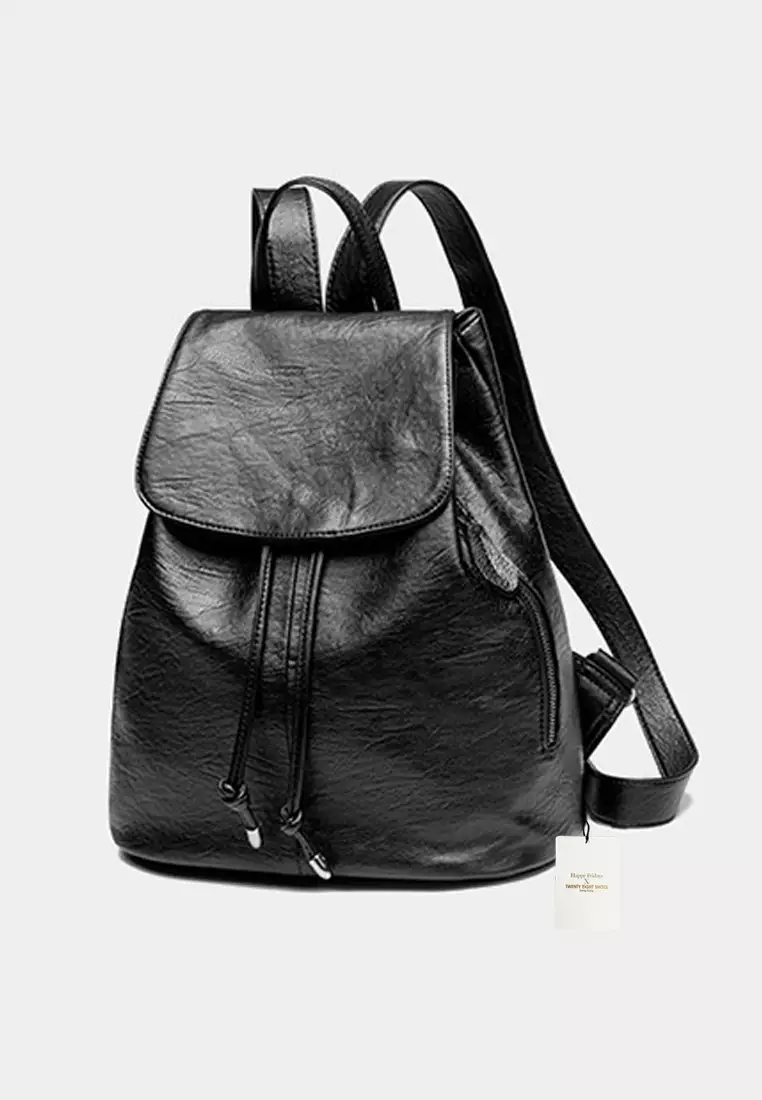 Stylish Faux Leather Flap Backpack JW NN-6636