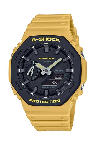 Jual G Shock G Shock Men Ga 2110su 9a Carbon Yellow Original Zalora Indonesia