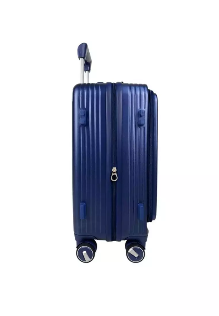 Giordano By Poly Pac 20" 24" 28" Luxe Style Front Opening Strong PC Expandable Travel Trolley Luggage Bags - GA8407-N