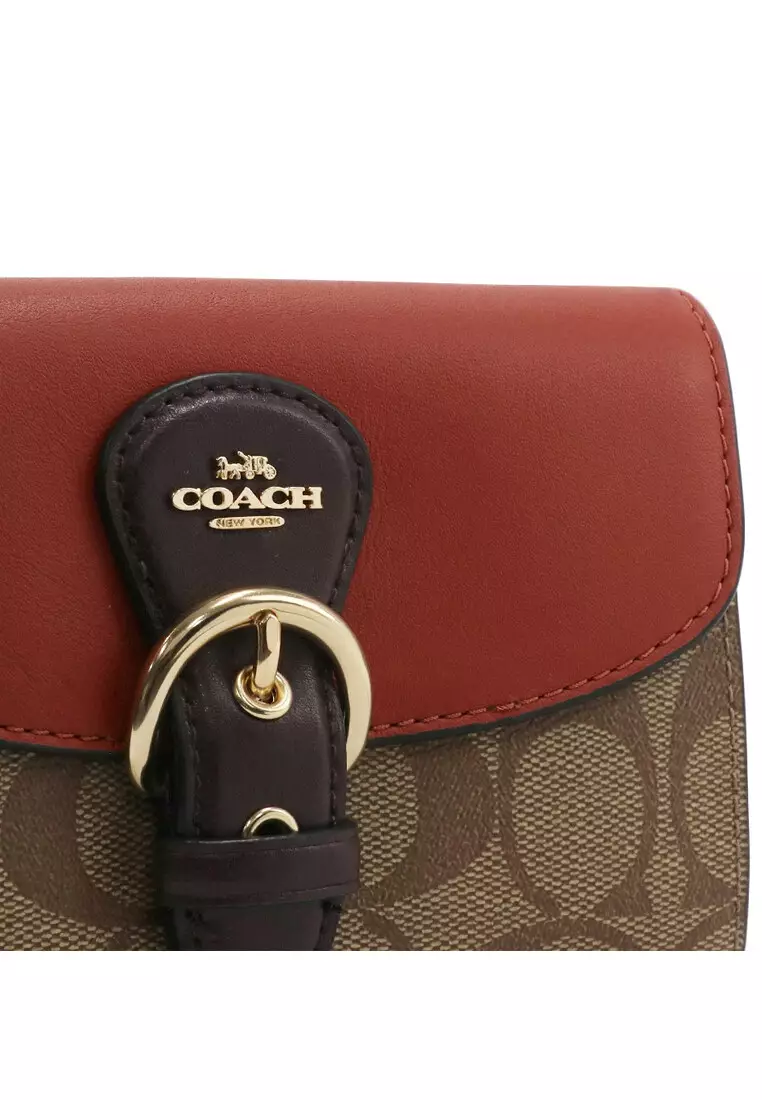 Buy Coach Coach Kleo Wallet In Signature Canvas Brown/Multi Online ZALORA Malaysia
