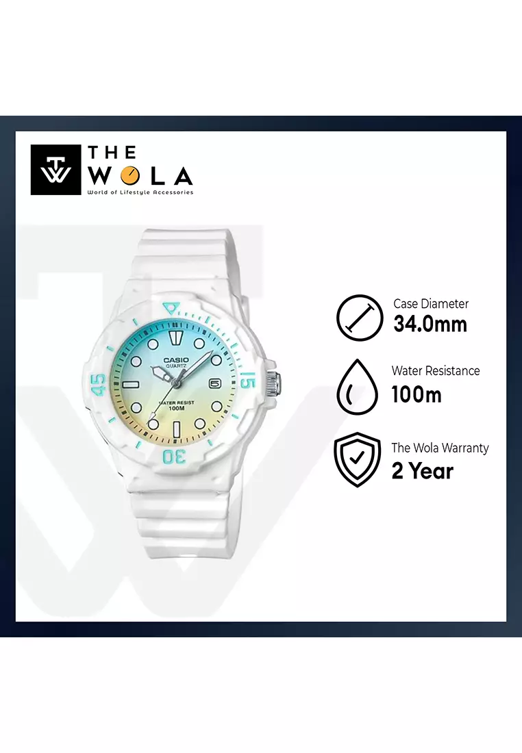 Kid's Analog Watch LRW-200H-2E2 White Resin Band Kids Watch