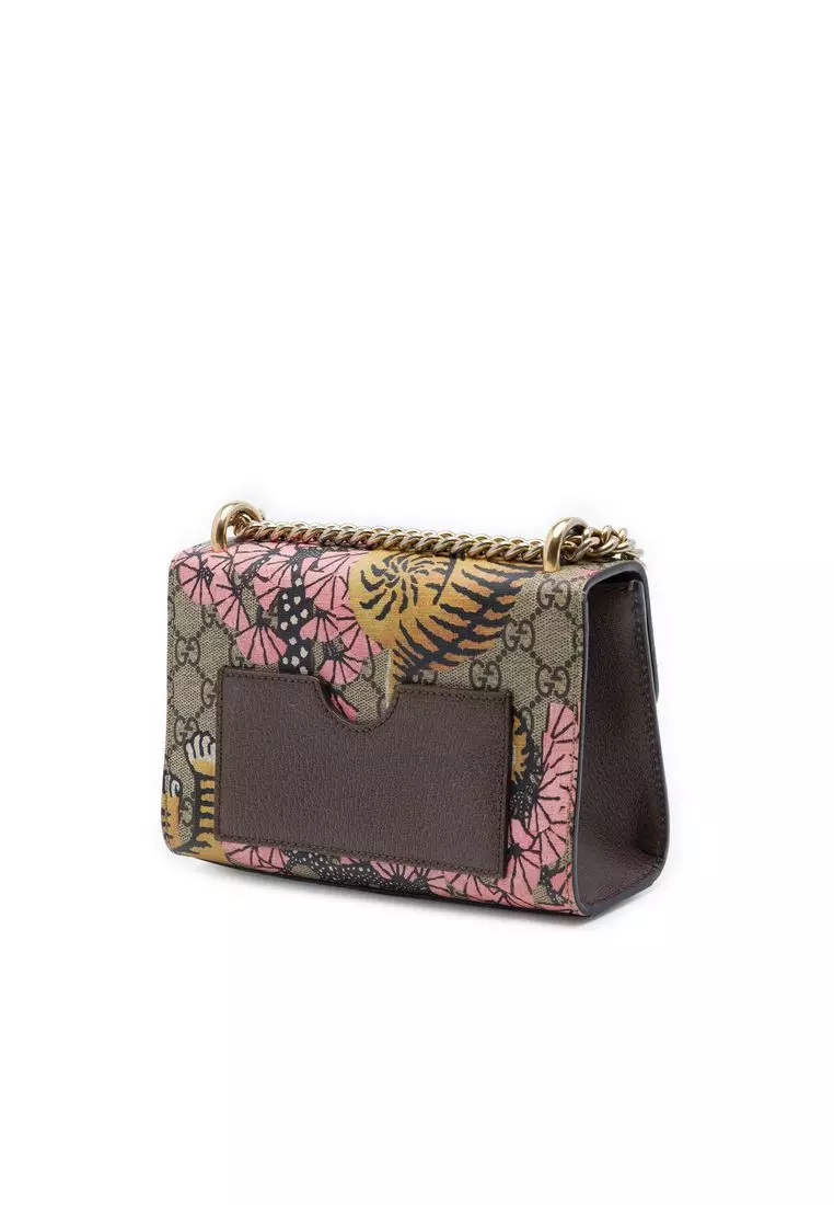 Pre-Loved Gucci Small Gg Supreme Bengal Padlock Crossbody