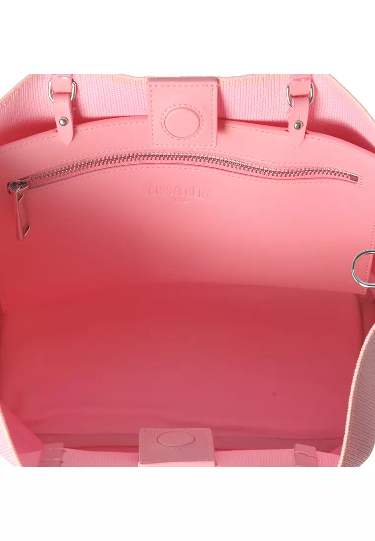 Glam Rainbow Middle Tote Bag in Pink