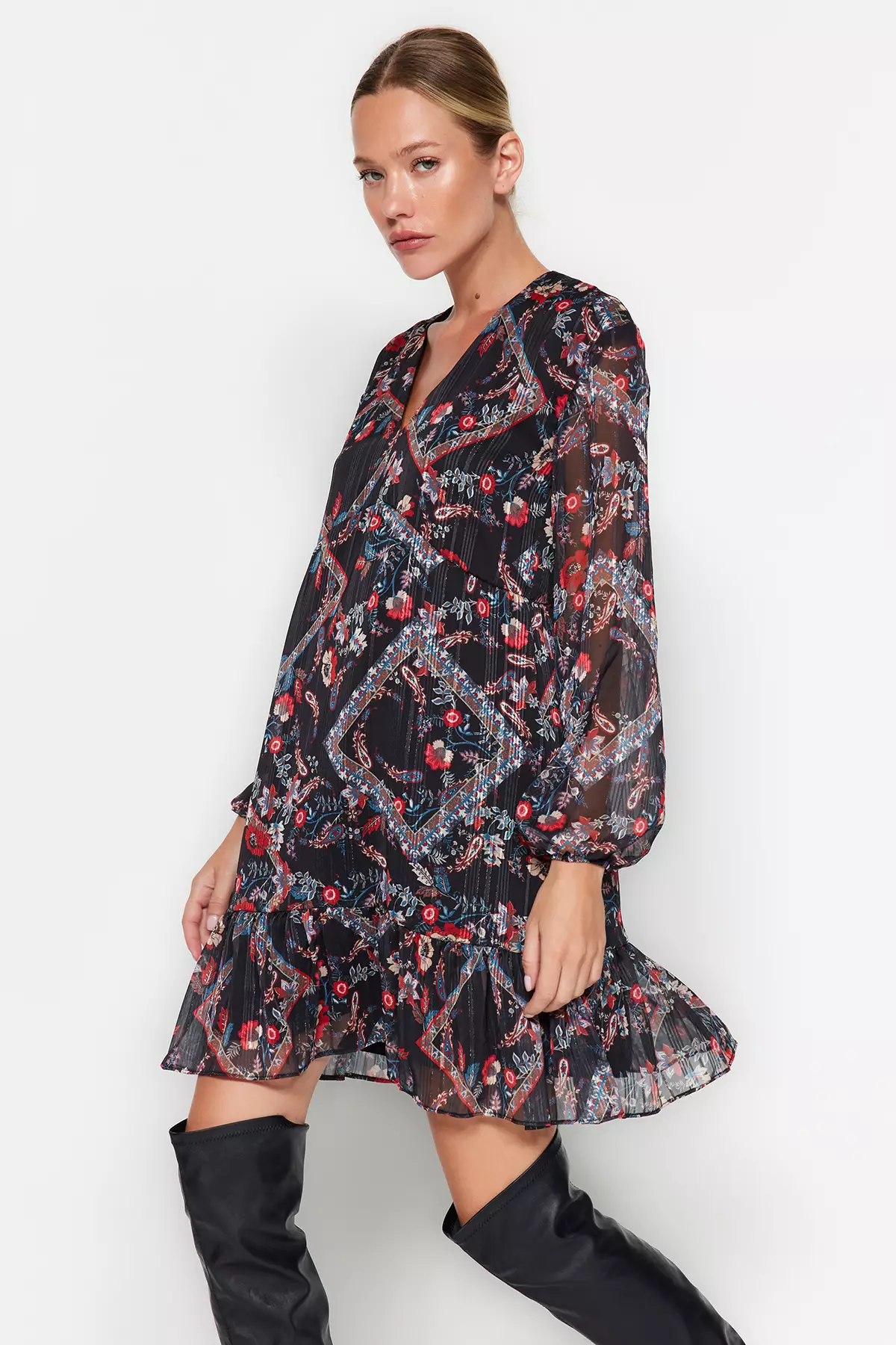Chiffon straight dress styles sales
