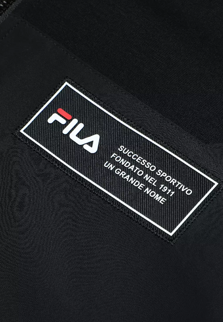 FILA CORE Men's WHITE LINE HERITAGE Knitted Jacket in Black