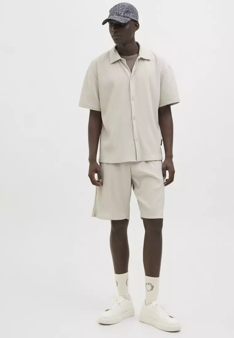 Interlude Plisse Short Sleeves Shirt