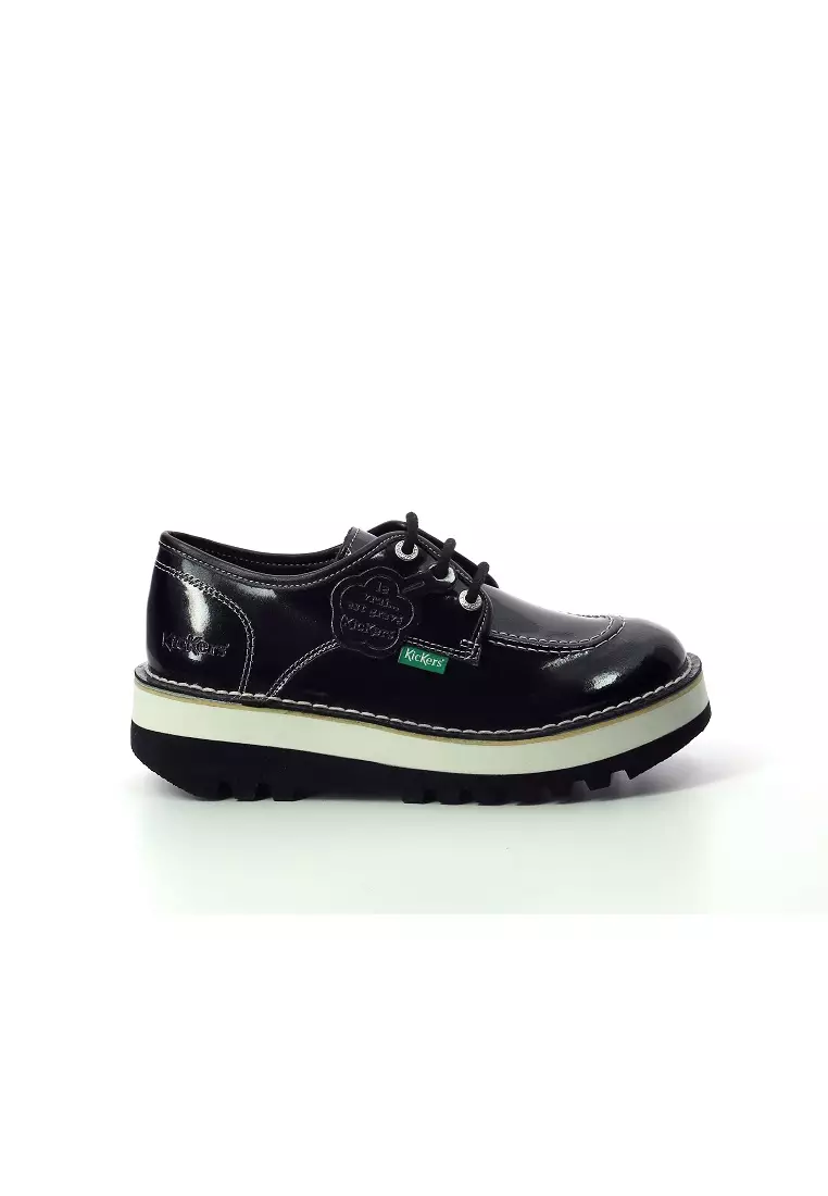 Kickers Kickougirl Black Patent Women Leather Shoes