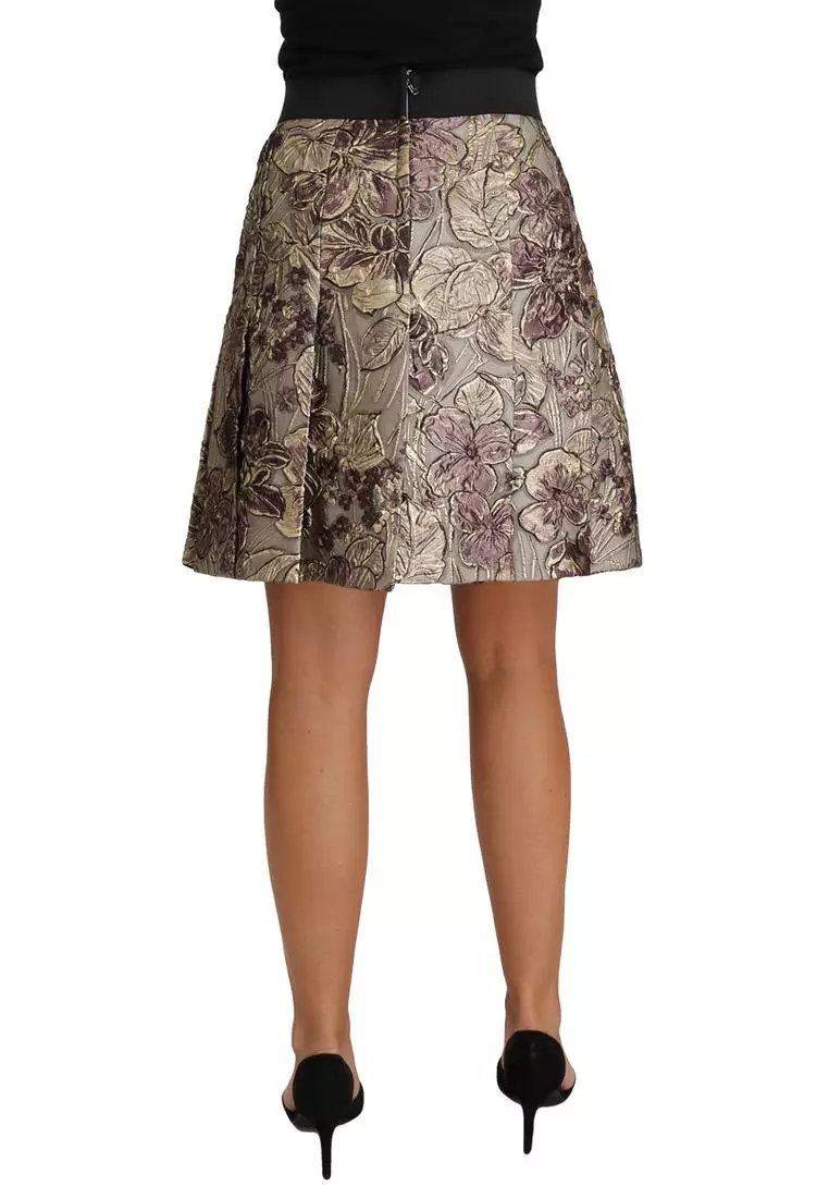 【関税＆送料込み】Dolce & Gabbana Brocade Mini Skirt Cloth Dolce & Gabbana Brocade Cartoon-Print Mini Skirt | Sendegaro US