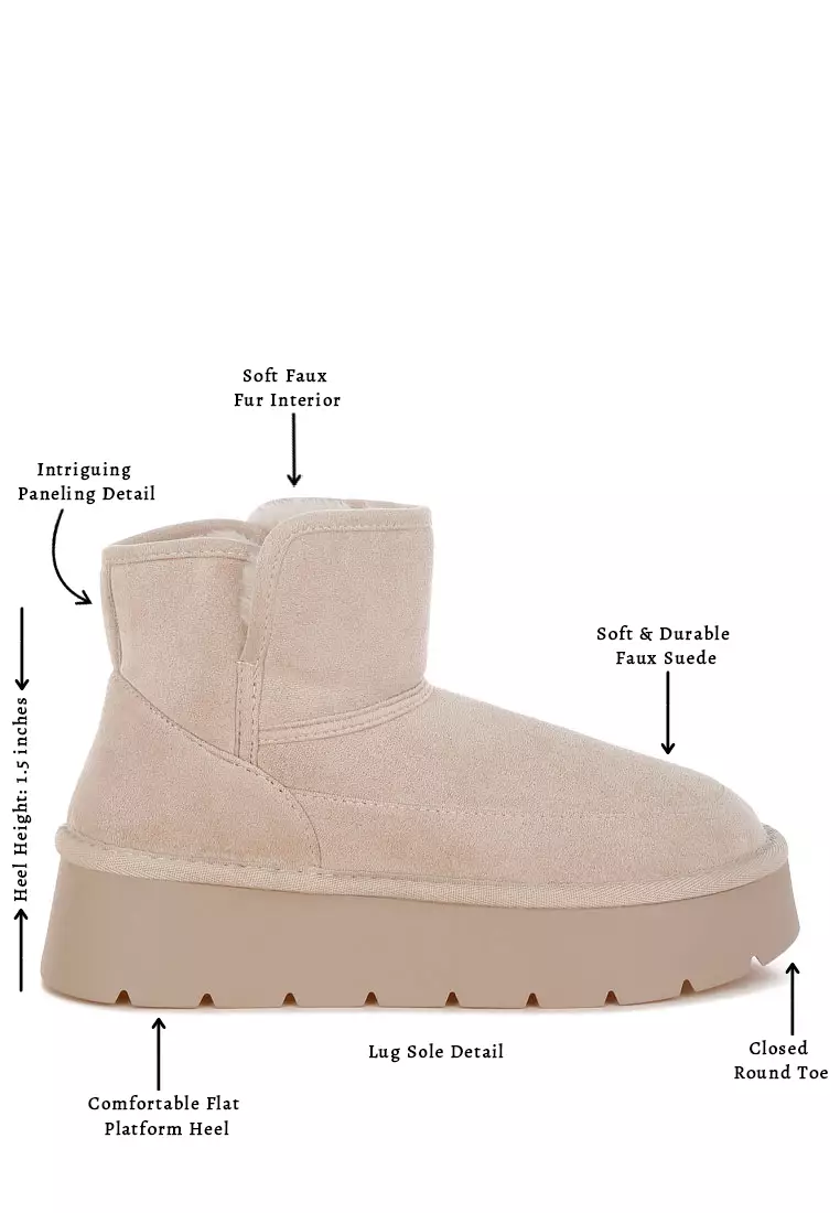 Sepatu Bot Salju Bertumit Tebal di Pasir