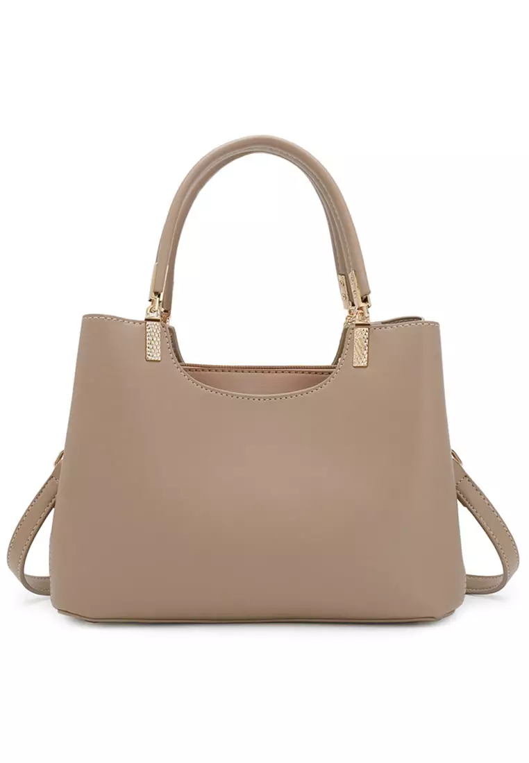 Women's Top Handle Bag / Sling Bag / Crossbody Bag (Tas Selempang / Tas Tangan) - Krem