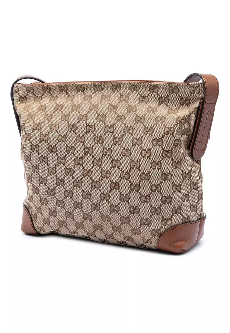 Pre-Loved Gucci Gg Canvas Web Crossbody