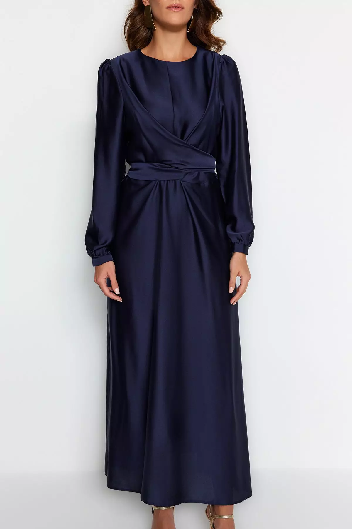 Modest Maxi Wrap Dress