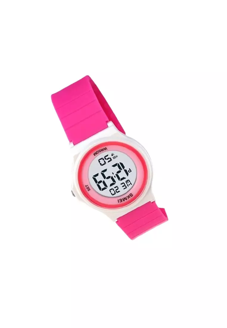 Jam Tangan Wanita 2303 Digital Rubber ORIGINAL - Rose Red